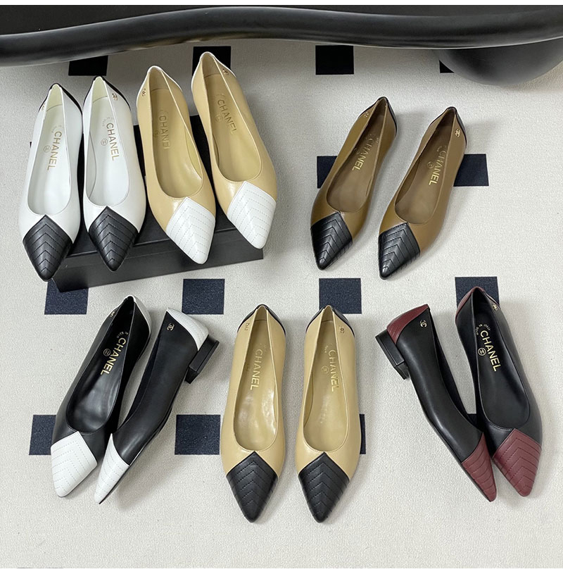 CHANEL-06244 샤넬 2026SS 더블 컬러 블록 자수 더블 C 플랫