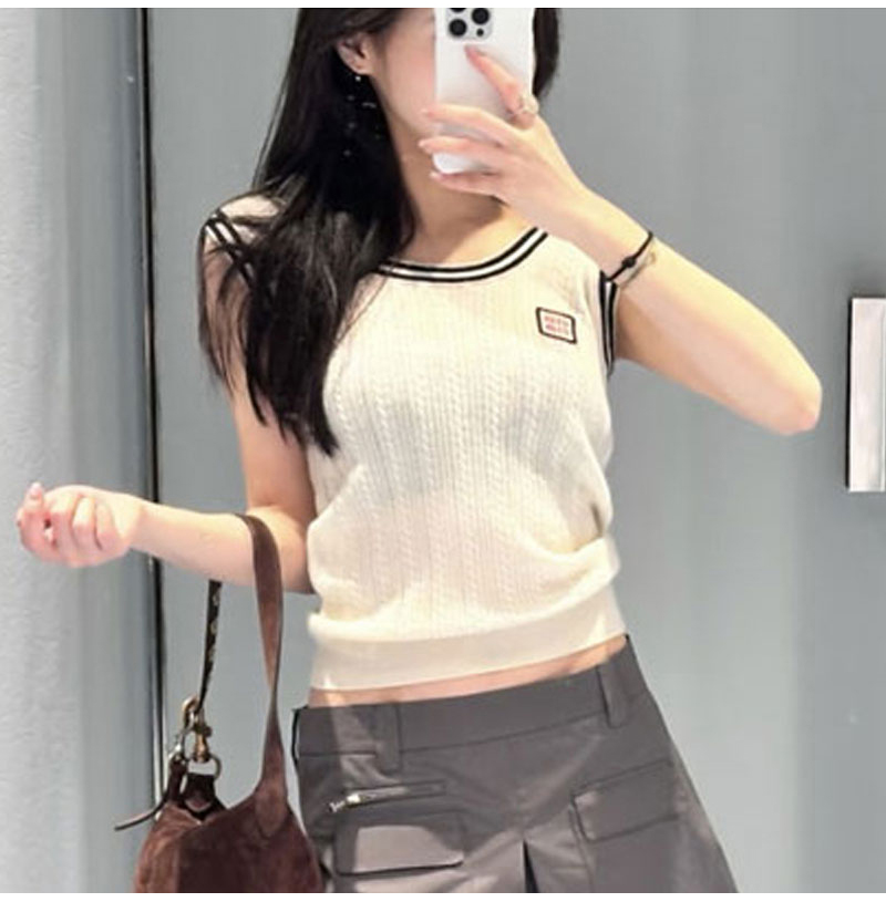 MIUMIU-071410 미우미우 2026SS 면 폴로 조끼