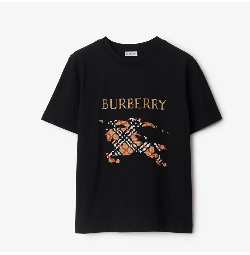 BURBERRY-07254 버버리 2026SS 남녀공용 십자수 기사 엠블럼 면 반팔 셔츠
