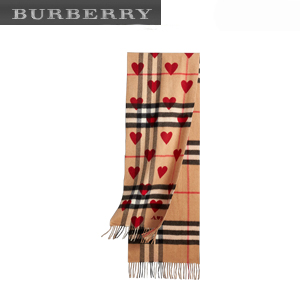 BURBERRY-39937501 버버리 체크 하트 클래식 캐시미어 스카프 남녀공용