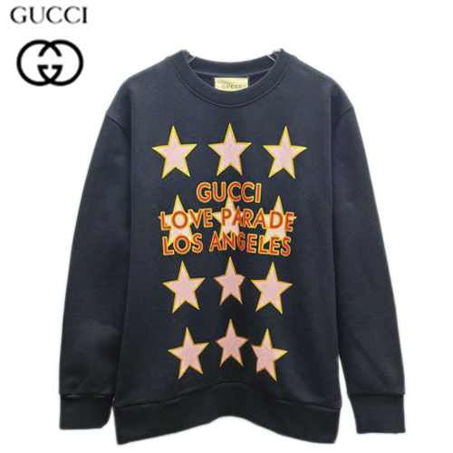 GUCCI-09017 구찌 블랙 스타 프린트 장식 스웨트셔츠 남성용