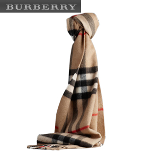 ［스폐셜오더］BURBERRY-2013FW/100%캐시미어 카멜 체크 머플러