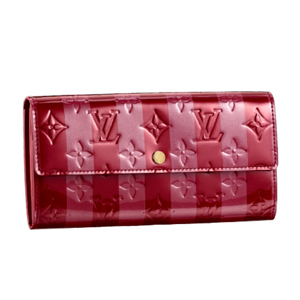 LOUIS VUITTON-M91716 모노그램 베르니 스트라이프 사라 월릿 폼다무르 RAYE 