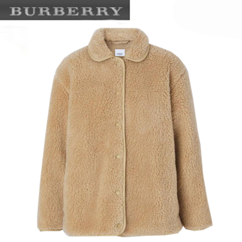 BURBERRY-80444131 버버리 허니 울 캐시미어 블렌드 플리스 재킷