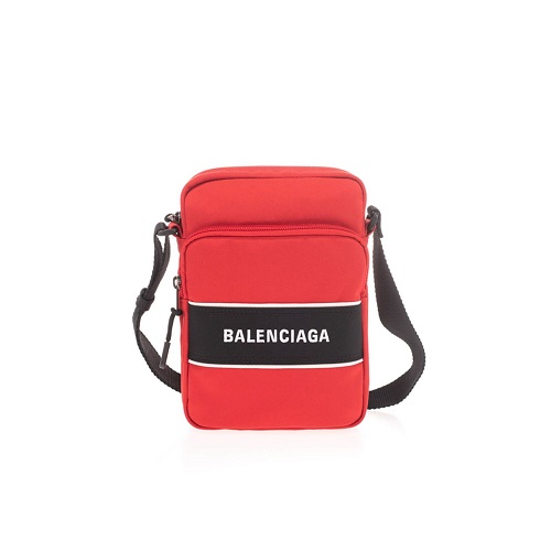 BALENCIAGA-6386572 발렌시아가 레드 나일론 스포츠 스몰 메신저 백