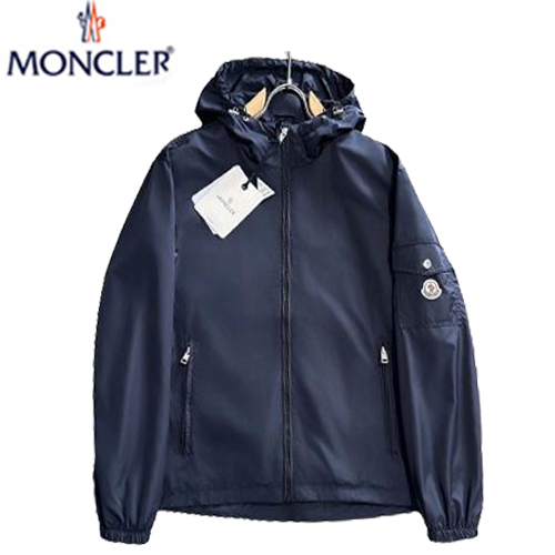 MONCLER-04066 몽클레어 네이비 나일론 바람막이 후드 재킷 남성용