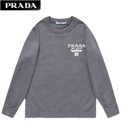 PRADA-012411 프라다 그레이 니트 코튼 스웨터 남여공용