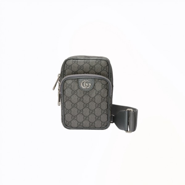 [스페셜오더]GUCCI-752565 8576 구찌 그레이/블랙 GG 오피디아 미니 벨트백 12cm