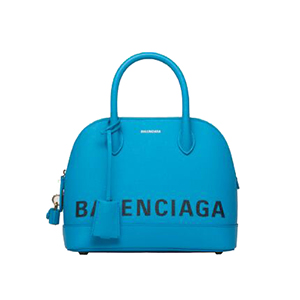 [스페셜오더]BALENCIAGA-518873 발렌시아가 블루 그레인드 송아지 가죽 빌 탑 핸들백 S