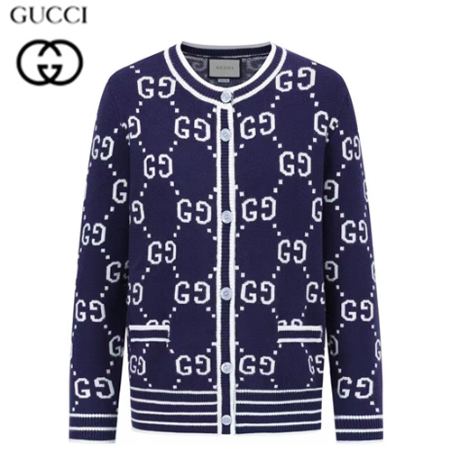 GUCCI-082412 구찌 네이비 니트 코튼 GG 가디건 남여공용