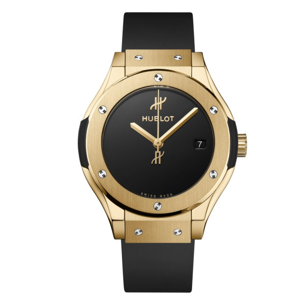 [스페셜오더][JJF]Hublot-클래식 퓨전 오리지널 18K 옐로우골드 블랙 레플리카 38mm 1:1 Best Edition - 565.VX.1230.RX.MDM