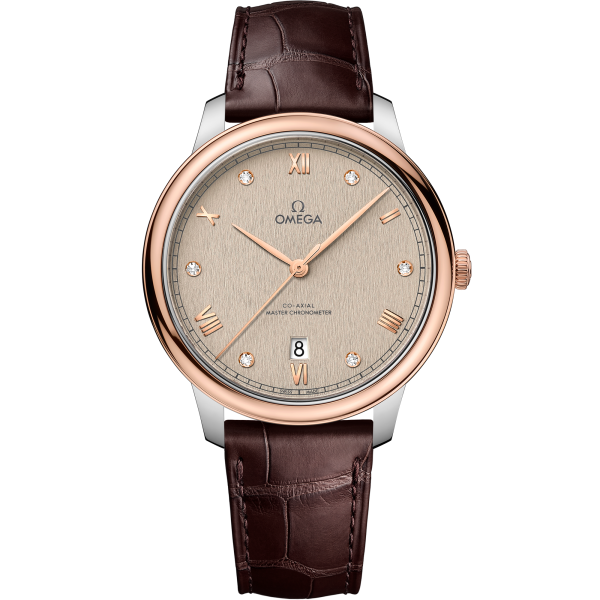 [스페셜오더][MKF]OMEGA-오메가 드 빌 프레스티지 데이트 세드나골드 린넨다이얼 워치 40mm 316L