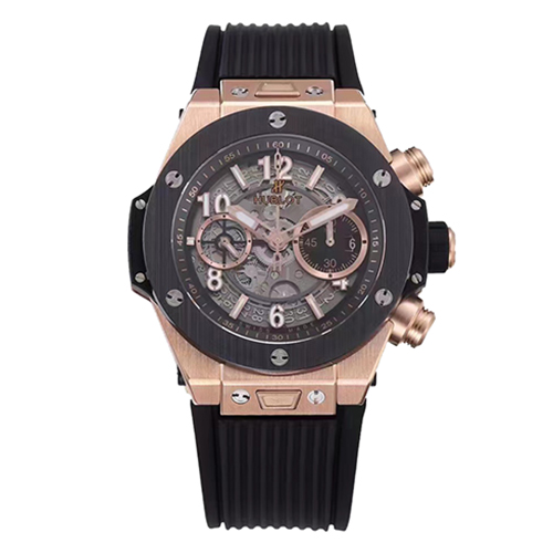 [위블로전문 BBF팩토리][스페셜오더]HUBLOT-위블로 빅뱅 유니코 크로노그래프 블랙 레드 골드 스켈레톤 워치42mm