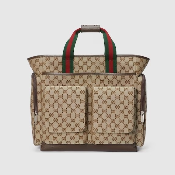 [스페셜오더]GUCCI-768116 구찌 베이지/에보니 오리지널 GG 기저귀 가방 40cm