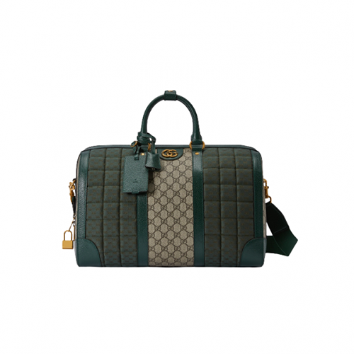 [스페셜오더]GUCCI-724642 3049 구찌그린 퀼티드 미니 GG 캔버스 스몰 더플백 44CM