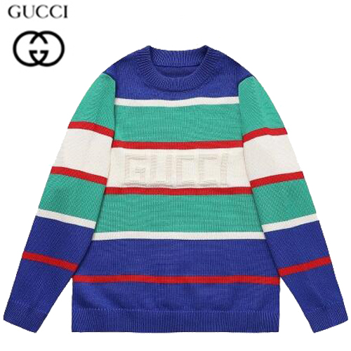 GUCCI-012415 구찌 블루 니트 코튼 스트라이프 스웨터 남여공용