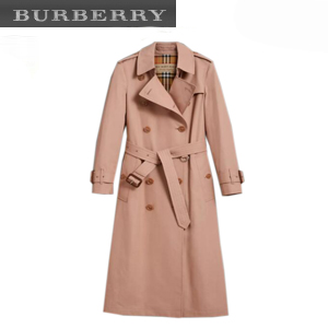 BURBERRY-40758041 버버리 핑크 애프리콧 트로피컬 개버딘 트렌치코트