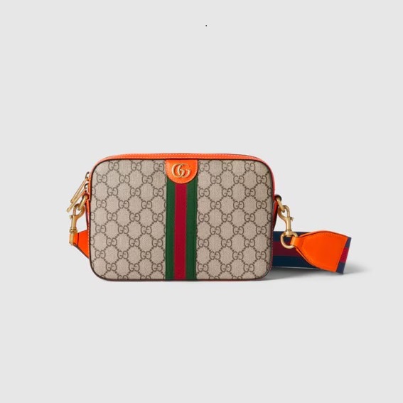 [스페셜오더]GUCCI-699439 구찌 베이지/에보니 브라이트오렌지 오피디아 GG 크로스백 23.5cm