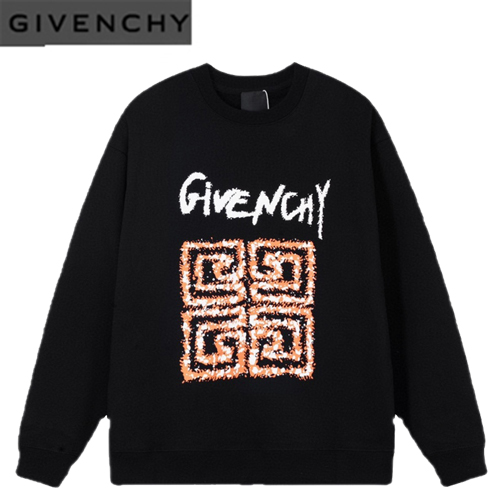 GIVENCHY-010616 지방시 블랙 4G 로고 프린트 장식 스웨트셔츠 남여공용