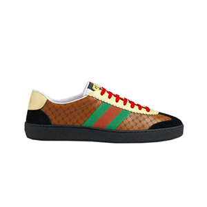 GUCCI-538713 1065 구찌 브라운 GG 가죽 Gucci-Dapper Dan 스니커즈