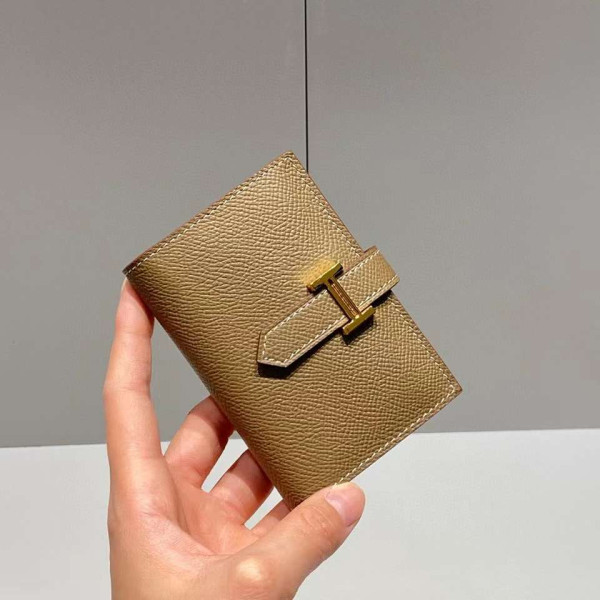 [스페셜오더]HERMES-에르메스 에토프/골드 앱송 베안 미니 카드 홀더 10.5cm