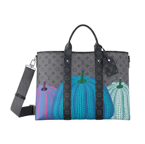 [스페셜오더]LOUIS VUITTON-M46434 루이비통 모노그램 이클립스 리버스 펌킨 프린트 LV x YK 위켄드 토트