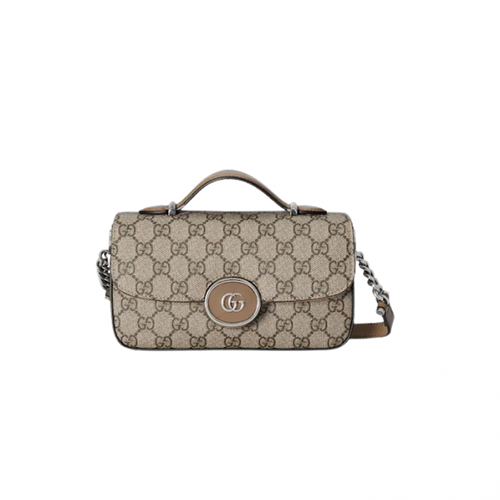 [스페셜오더]GUCCI-739722 9769 구찌 베이지/에보니 GG 쁘띠 미니 숄더백 21cm