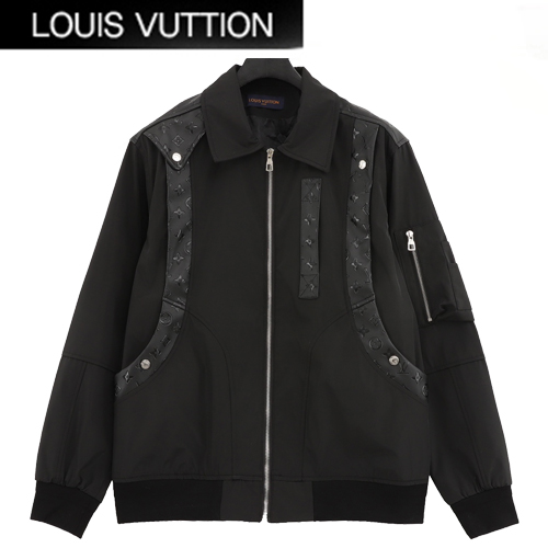 LOUIS VUITTON-032319 루이비통 블랙 모노그램 디테일 바람막이 재킷 남성용