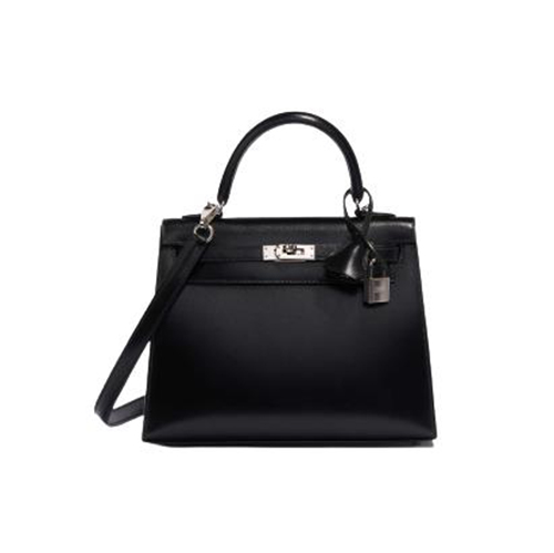 [스페셜오더]HERMES-에르메스 Black 실버 장식 Epsom Kelly 켈리 백 25CM