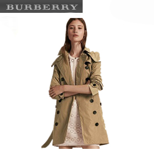 BURBERRY-39826911 버버리 디태처블 후드 타프타 트렌치 코트 사이잘