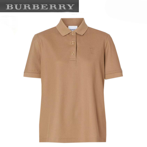 BURBERRY-80152101 버버리 카멜 모노그램 모티프 코튼 피케 폴로셔츠