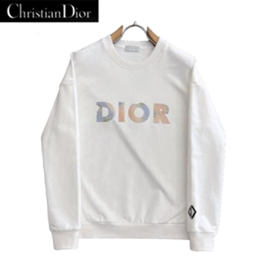 DIOR-01151 디올 화이트 DIOR 프린트 장식 스웨트셔츠 남성용