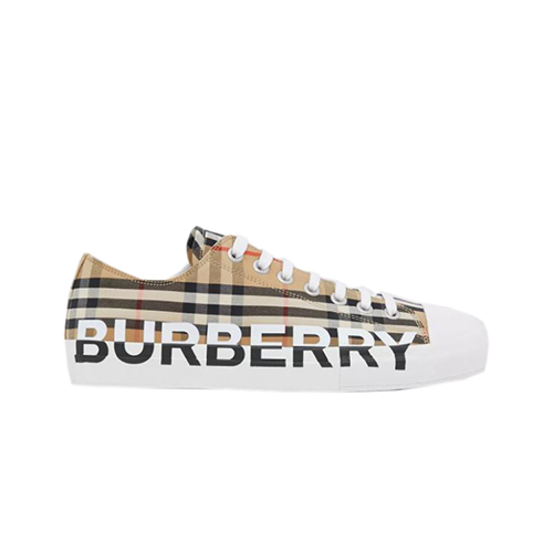 BURBERRY-80241491 버버리 로고 프린트 빈티지 체크 코튼 스니커즈