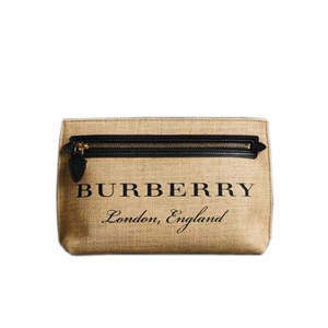 [스페셜오더]BURBERRY-40715651 버버리 로고 프린트 주트 리스틀릿 클러치