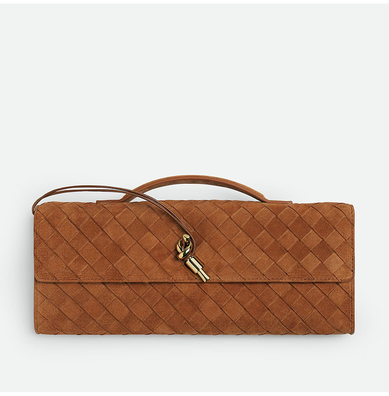 [스페셜오더]BOTTEGA VENETA-741511 보테가 베네타 앰버 스웨이드 안디아모 클러치