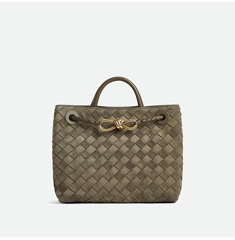 [스페셜오더]BOTTEGA VENETA-743568A 보테가 베네타 사이프러스 스웨이드 안디아모 스몰 탑 핸들 백 25CM(766014 동일제품)