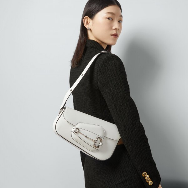 [스페셜오더]GUCCI-764155 9014 구찌 화이트 홀스빗 1955 비대칭 스몰 숄더백 26.5cm