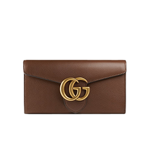 GUCCI-400586 2548 GG Marmont 가죽 넛브라운 장지갑 