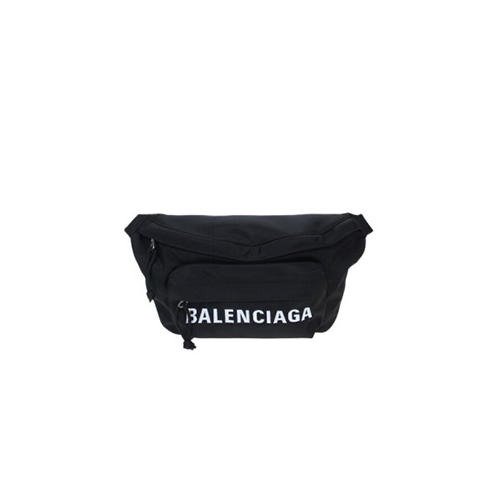 [스페셜오더]BALENCIAGA-533009 발렌시아가 블랙/네이비 블루 로고 휠 벨트백