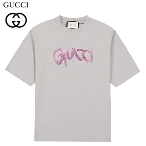 GUCCI-05312 구찌 그레이 GUCCI 프린트 장식 티셔츠 남여공용