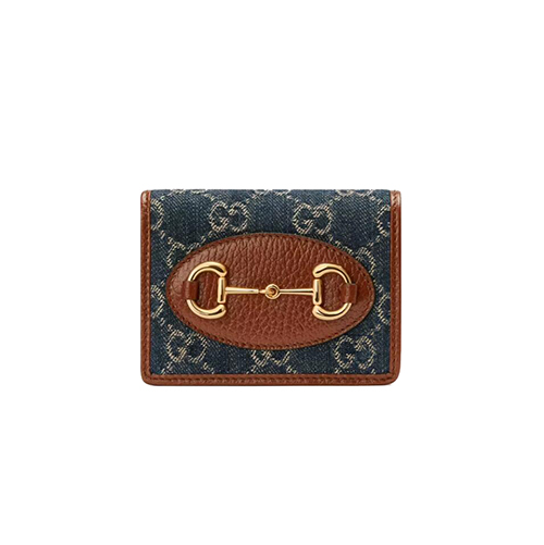 [스페셜오더]GUCCI-621887 8375 구찌 블루 GG 데님 구찌 홀스빗 1955 카드 케이스 지갑