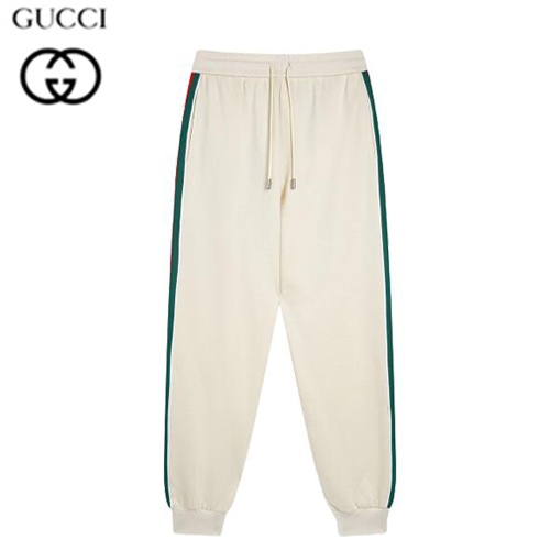 GUCCI-08022 구찌 화이트 Web 스트라이프 장식 스웨트팬츠 남여공용