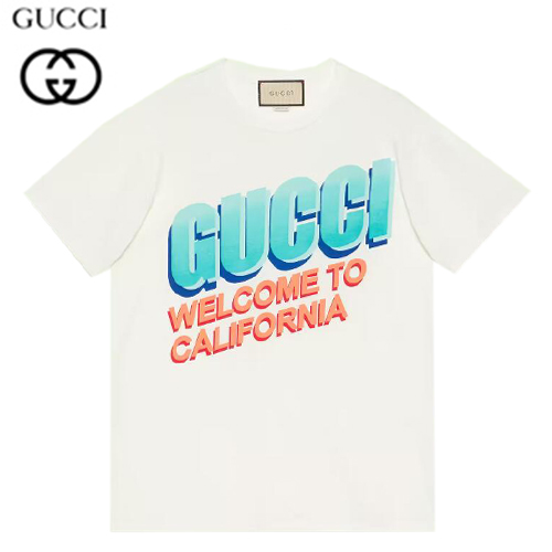 GUCCI-615044 9095 구찌 화이트 코튼 저지 티셔츠 남여공용