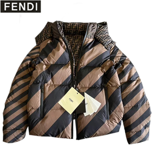 FENDI-11172 펜디 브라운 더블 F 양면 패딩 남여공용