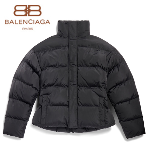 BALENCIAGA-11152 발렌시아가 블랙 프린트 장식 패딩 남성용