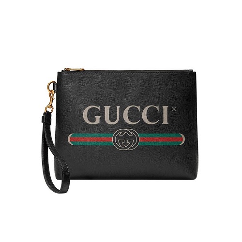 [스페셜오더]GUCCI-572770 8163 구찌 블랙 빈티지 로고 프린트 파우치