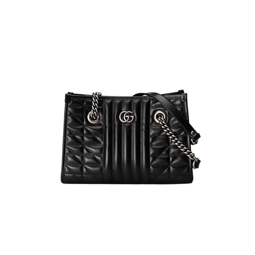 [스페셜오더]GUCCI-681483 1000 구찌 GG 마몽 블랙 가죽 스몰 토트백