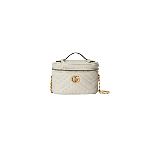 [스페셜오더]GUCCI-699515 9022 구찌 화이트 GG 마몽 미니 탑 핸들백