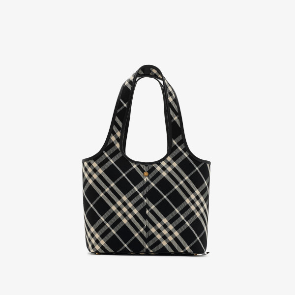 [스페셜오더]Burberry-버버리 블랙 코튼 체크 스몰 토트 백 26cm - 80946861