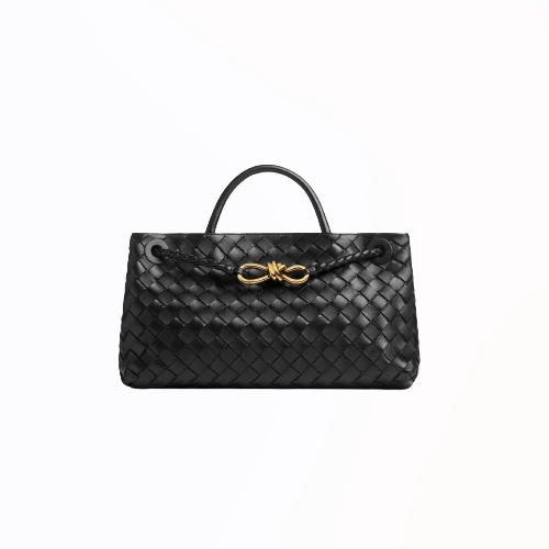 [스페셜오더]BOTTEGA VENETA-766010 보테가 베네타 블랙 E/W 안디아모 스몰 탑 핸들 백 29cm